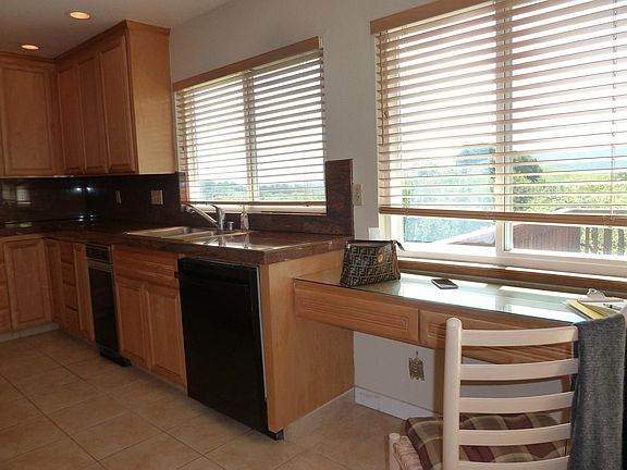 South facing sunny kitchen with views