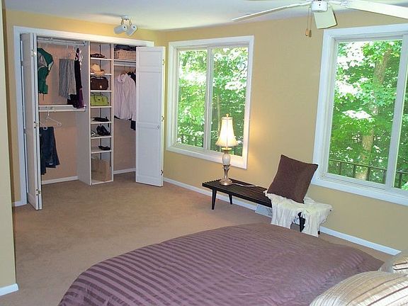 Master dressing area is adjacent to 3/4 bath
