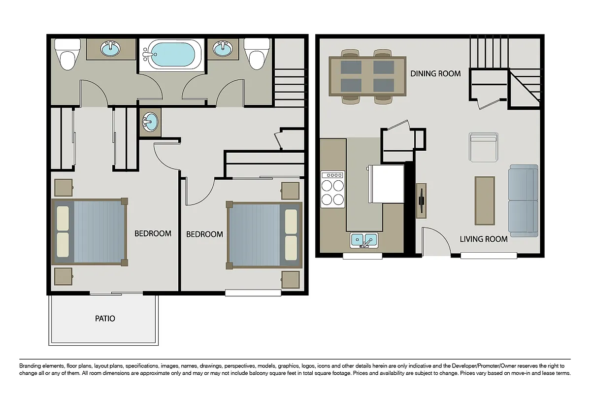Floor plan Plan 2D Townhome