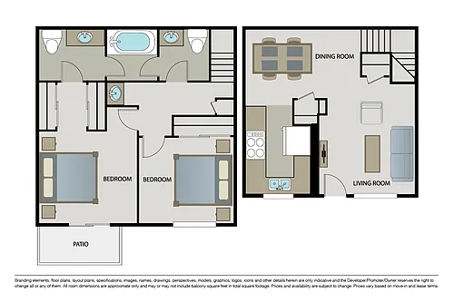Floor plan Plan 2D Townhome