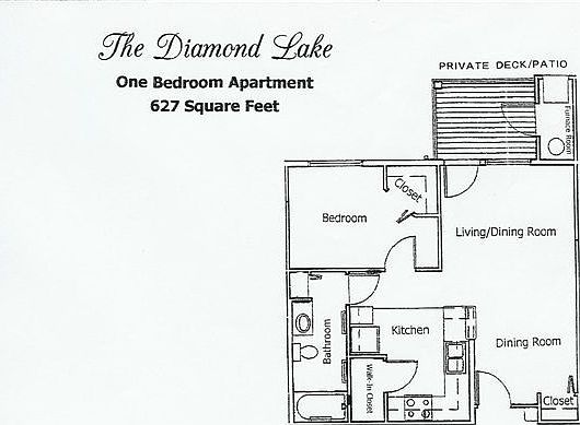 Stone Lake Manor- One Bedroom Floor Plan