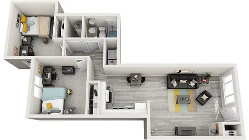 Floor plan 2x1 Townhome - Reserve