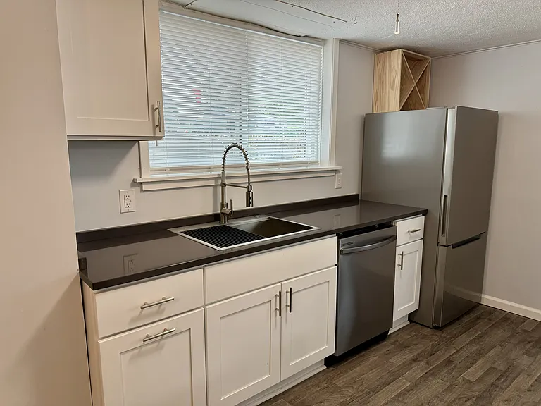 New appliances, counters and cabinets