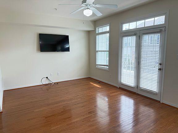 Bright living room with French doors and natural light