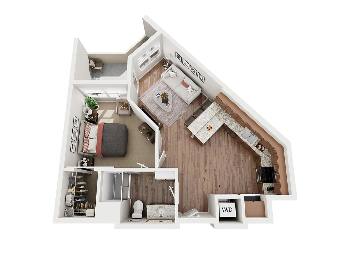 Floor plan 1C Mid Rise