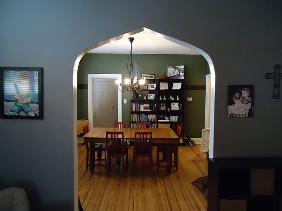 Beautiful arches and hardwood floors