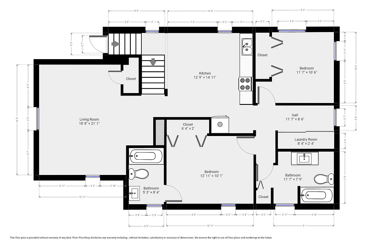 Floor plan Westland 2BR