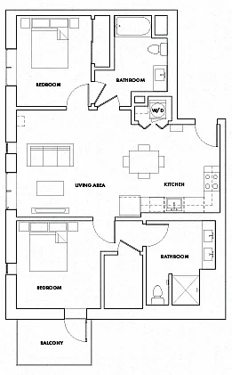 Floor plan 2 Bedroom H Trilby