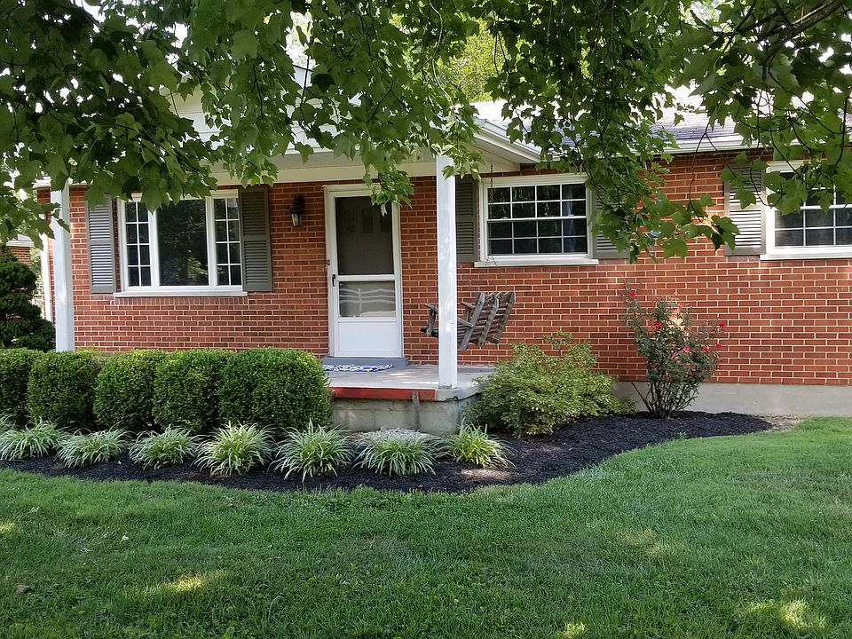 front yard with porch swing