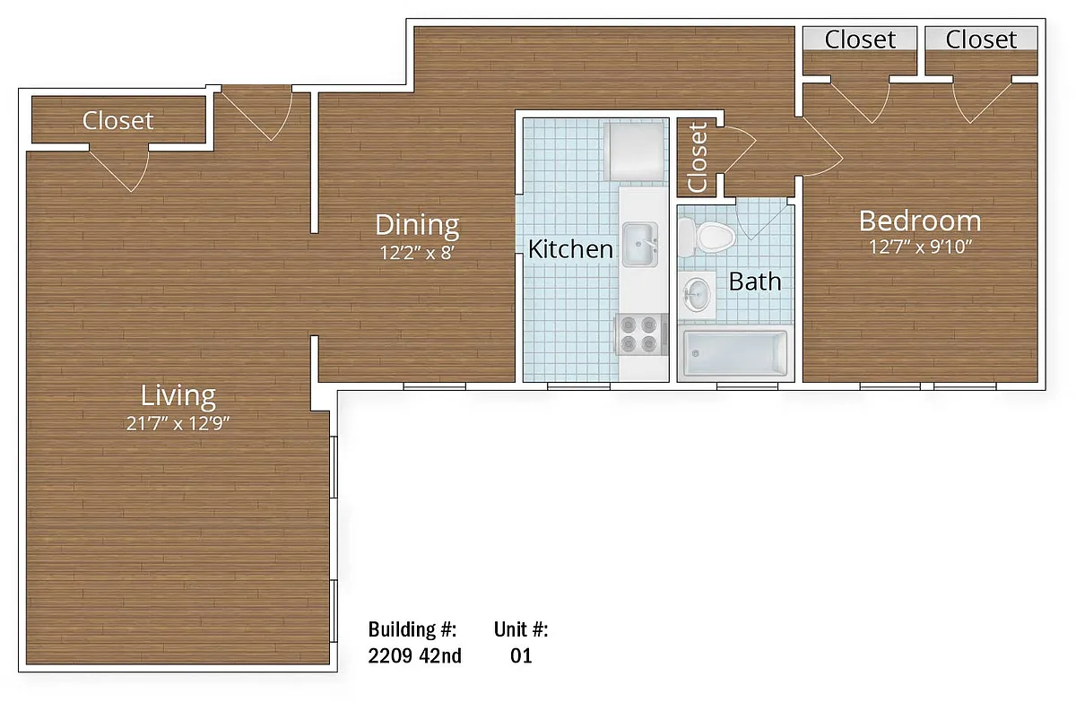Floor plan Junior One Bedroom
