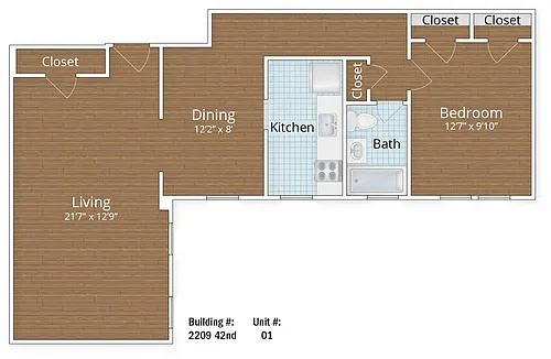 Floor plan Junior One Bedroom