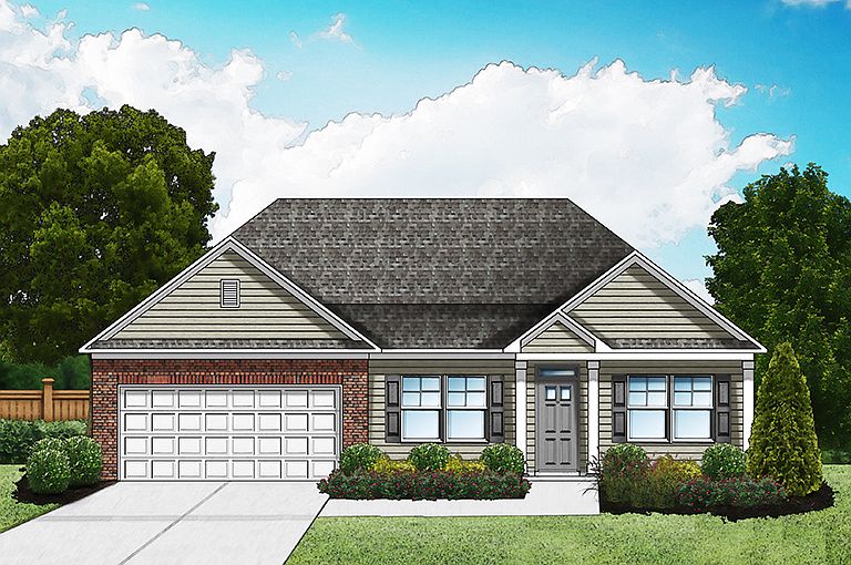 Elevation A - Extended Porch