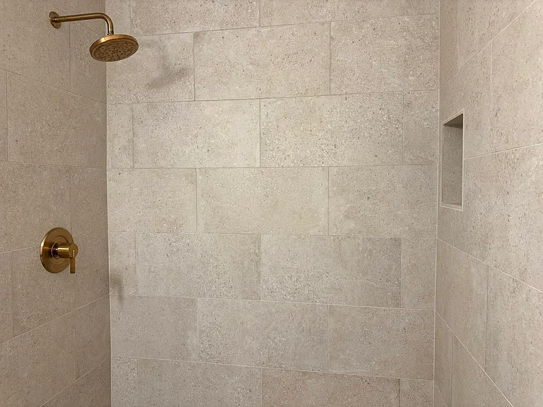 Large tiled shower