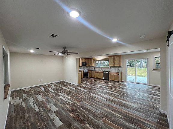 Living room, kitchen, dining