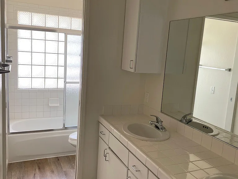 Primary bathroom with double sink