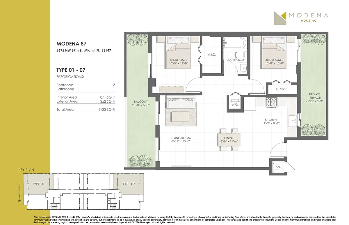 Floor plan 01 - 07 Terrace