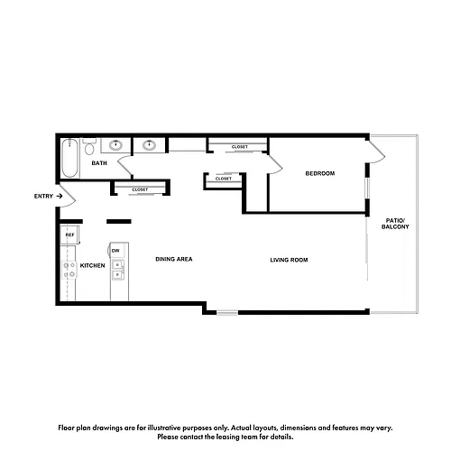 Floor plan 1x1 I - Cedars