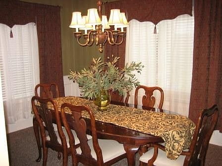 dining room with 2 windows for lots of light