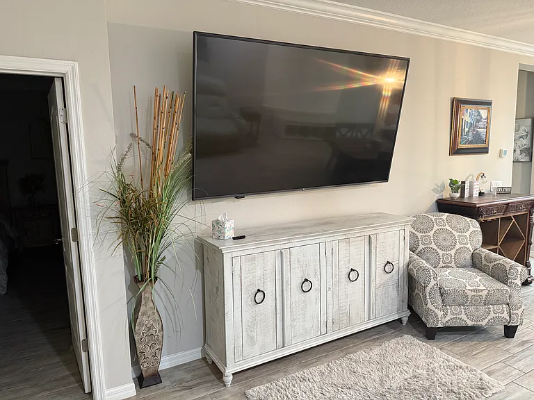 86" TV in Living Room