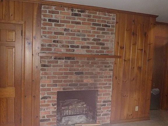 Family room with old brick