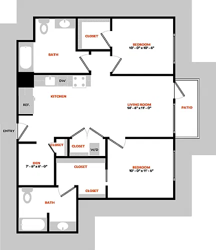 Floor plan South 2A