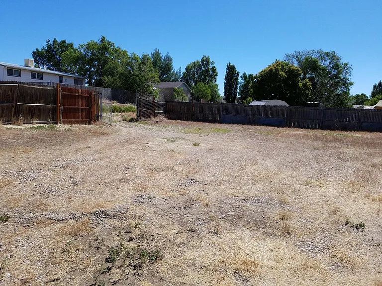 Large yard with access gate