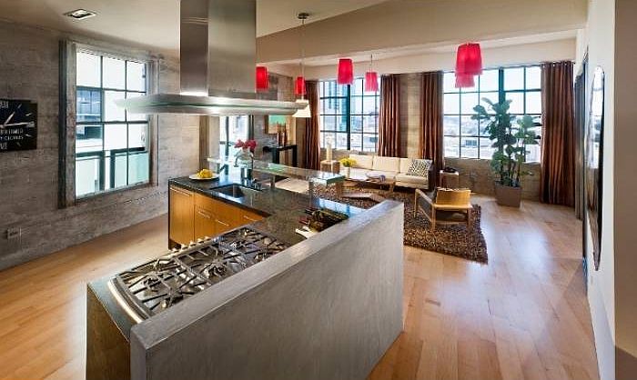 Kitchen and Living Room