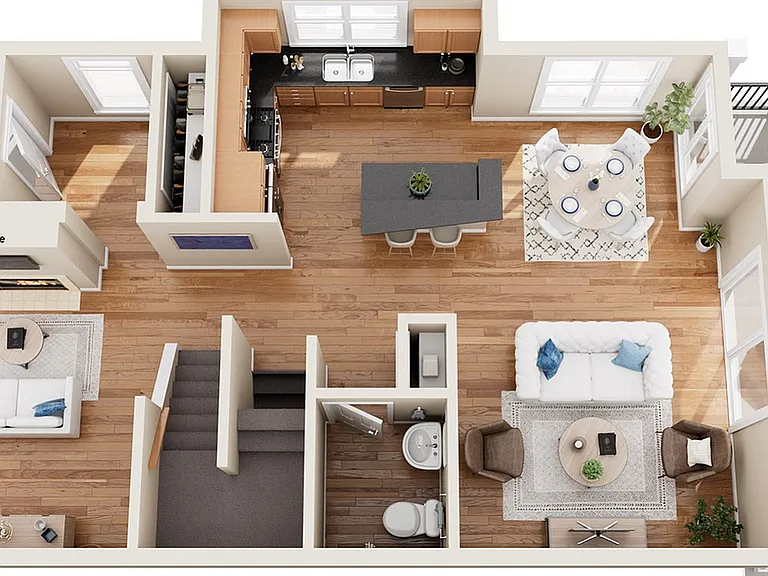 First Floor - Townhome TB1 | The Woodlands Apartments | Apartments in Menomonee Falls, WI First Floor - Townhome TB1 | The Woodlands Apartments | Apartments in Menomonee Falls, WI