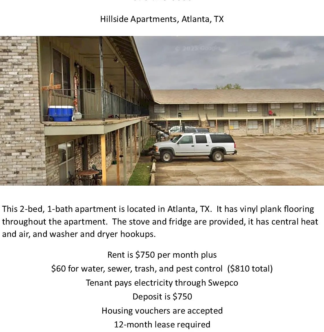 2 bed, $750 — Photo 1