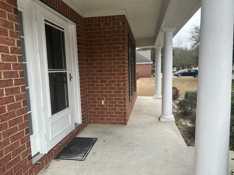 Welcoming covered front porch