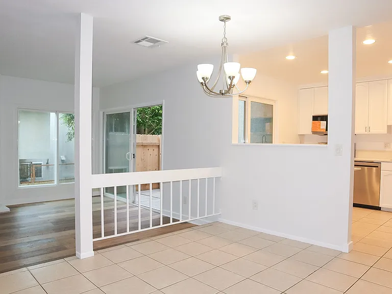Dining Room with built-in cabinets.