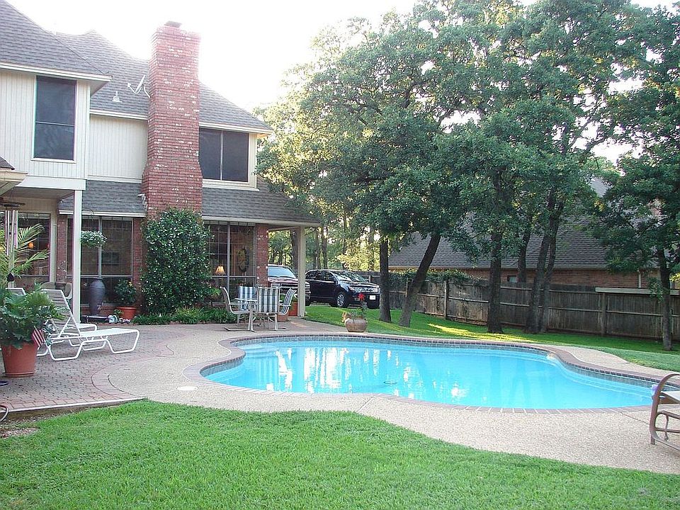 Swimming pool in back yard