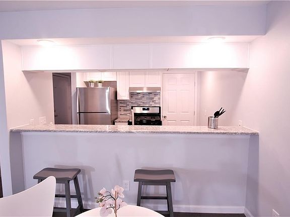 View of kitchen from living room