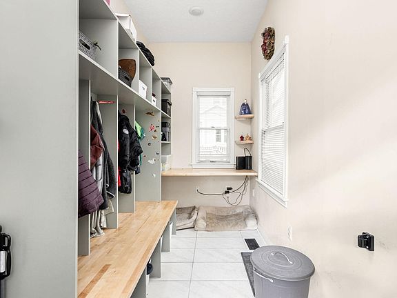 Large mudroom with built-in cubbies!