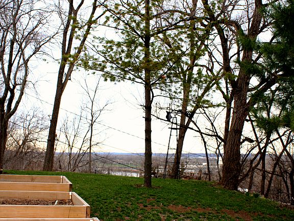 View from backyard over the river