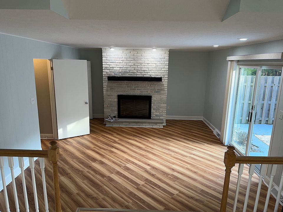 Entrance from garage hallway to family room and patio.