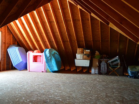 Attic above garage