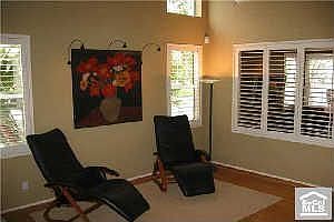 Living Room with Vaulted Ceiling
