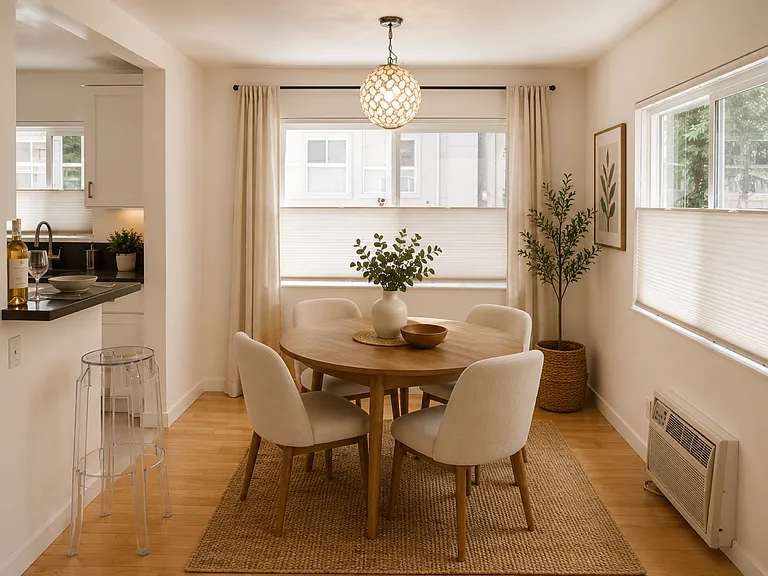 Nice dining area outside kitchen and off living room