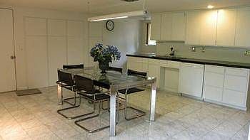 Modern kitchen, with a large amount of storage.