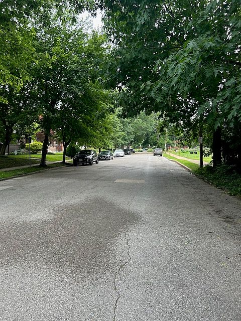 Tree lined street looking West to South Grand