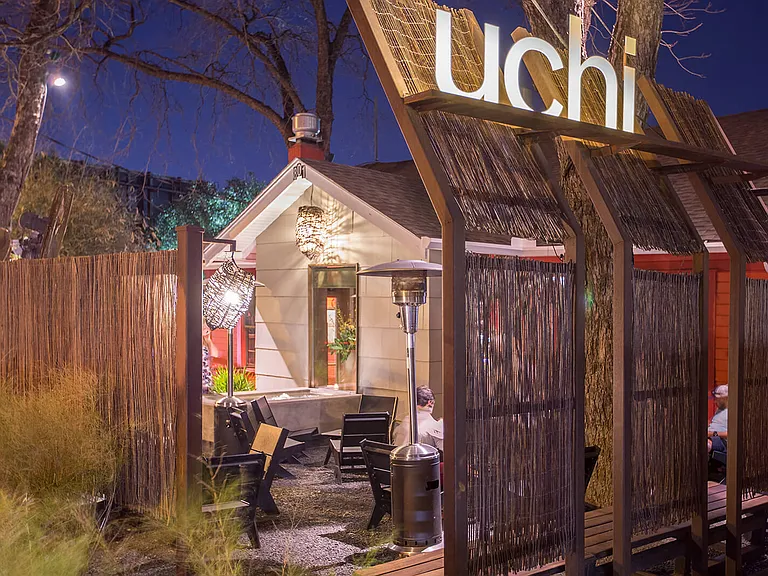 The destination sushi restaurant, Uchi, is next door to Windsor South Lamar