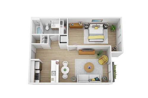 Floor plan One-Bedroom