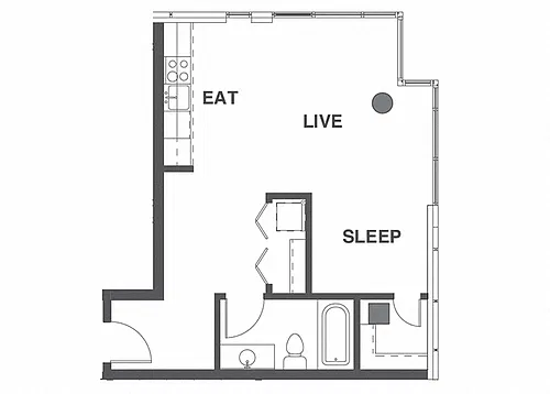 Floor plan Studio D - Large