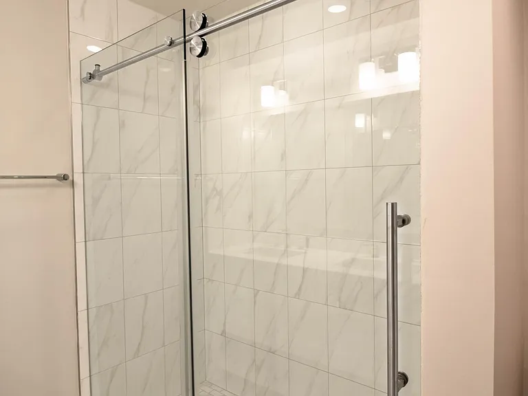 Large shower in master bathroom