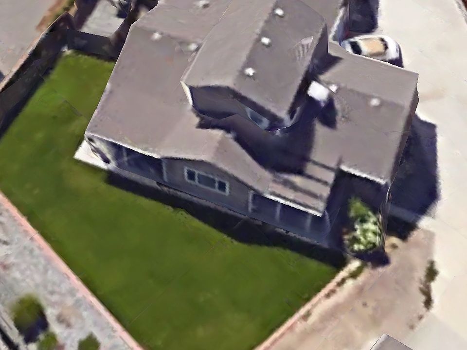 top view of back yard