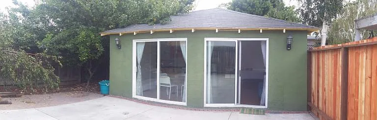 Front yard and parking area