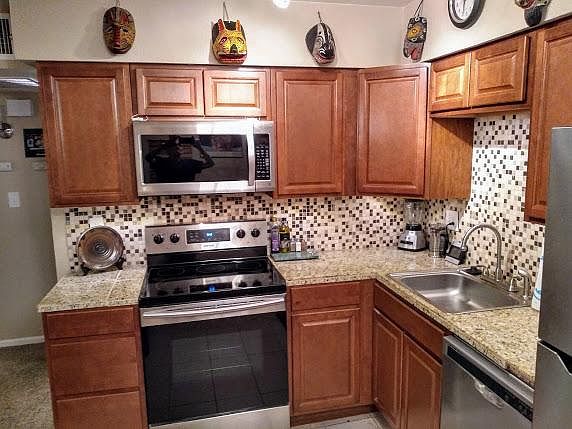 Kitchen New Microwave and stove
