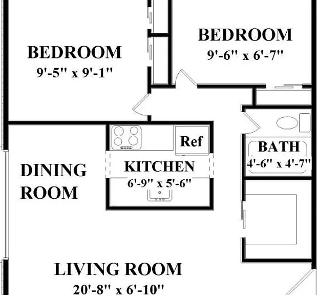 201 - 2 Bdrm, 1 Bath 201 - 2 Bdrm, 1 Bath