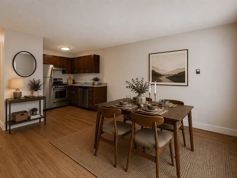 Dining Room and Kitchen at Off Broadway Flats